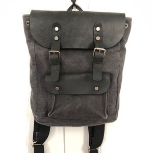 Canvas and Leather Backpack 🎒